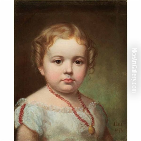 Portrait Of A Young Girl With A Coral Necklace - view 1
