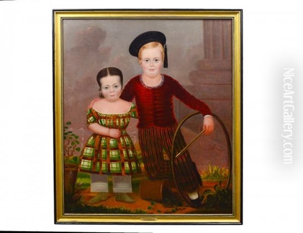 Portrait Of A Young Boy And Girl - view 1