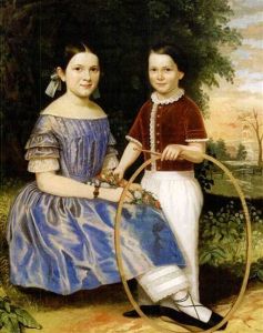 Portrait Of Ellen F. Clark And Her Brother George Lemuel Clark