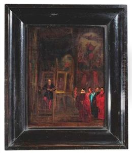 Venezianische Prokuratoren Im Atelier Des Malers Tizian by Giulio Carlini