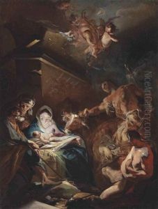 The Adoration Of The Shepherds by Carlo Innocenzo Carlone