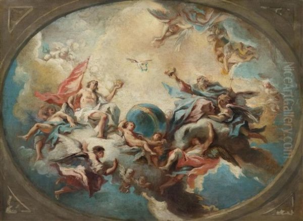 The Holy Trinity. Sketch For A Ceiling Painting In Asti - view 1