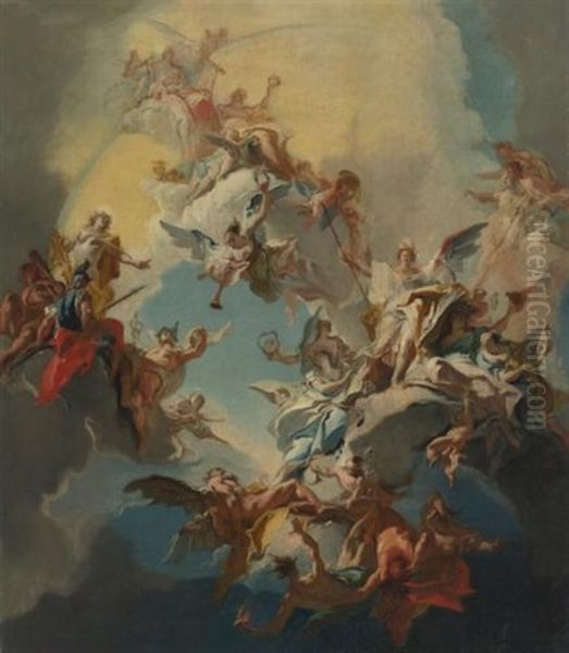 The Triumph Of Reason: A Bozzetto For A Ceiling - view 1
