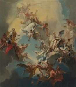 The Triumph Of Reason: A Bozzetto For A Ceiling