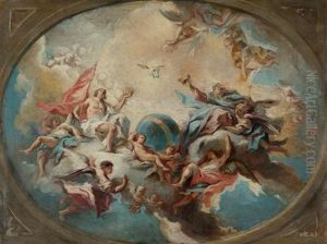 Die Heilige Dreifaltigkeit - Modello by Carlo Innocenzo Carlone