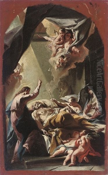 The Death Of Saint Joseph - A Modello For An Altarpiece - view 1