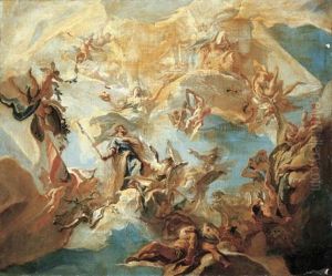 Merit Crowned By Nobility (bozzetto For A Ceiling)