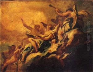 A Choir Of Angels, A Modello For A Ceiling Design by Carlo Innocenzo Carlone