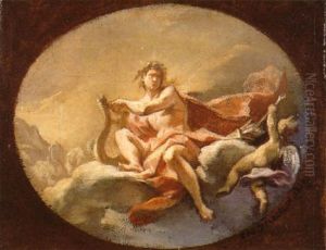 Apollon Appuye Sur La Lyre Et L'amour Derobant Une Fleche