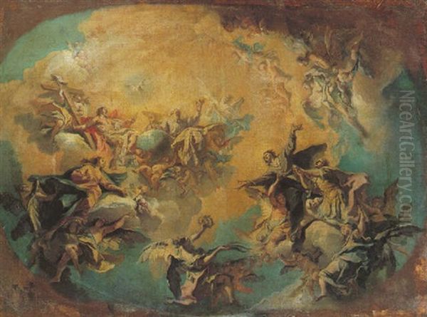 The Holy Trinity With Angels - view 1