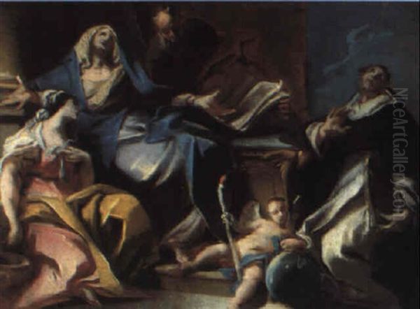 La Vergine E Tre Santi In Preghiera - view 1