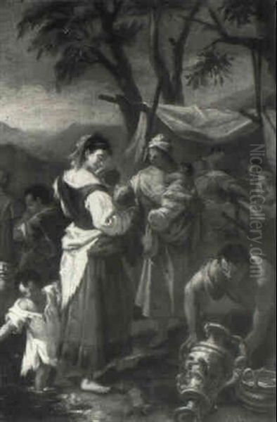 Peasants At A Stream - view 1