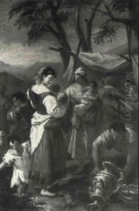 Peasants At A Stream Peasants At A Stream