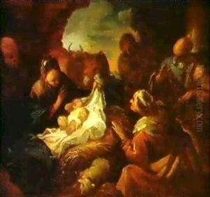 Die Anbetung Der Hirten by Carlo Innocenzo Carlone