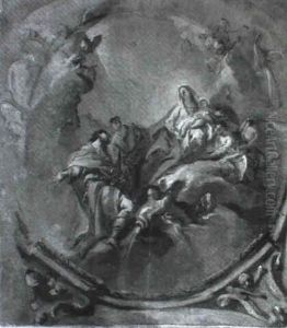 La Vierge Et L'enfant En Gloire Avec Saint Florian La Vierge Et L'enfant En Gloire Avec Saint Florian
