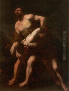 Herkules Besiegt Achelous (?) by Giovanni Battista Carlone
