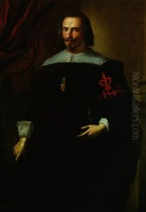Portrait De Gentilhomme Decore De L'ordre De Calatrava by Giovanni Battista Carlone
