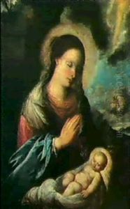 Madonna Col Bambino by Giovanni Battista Carlone