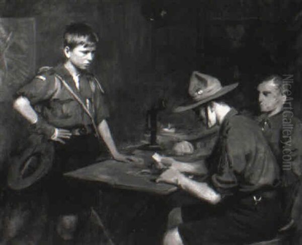 Boy Scout And His Leader - view 1