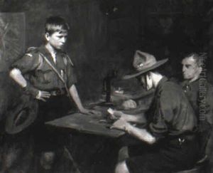 Boy Scout And His Leader by Ernest Stafford Carlos