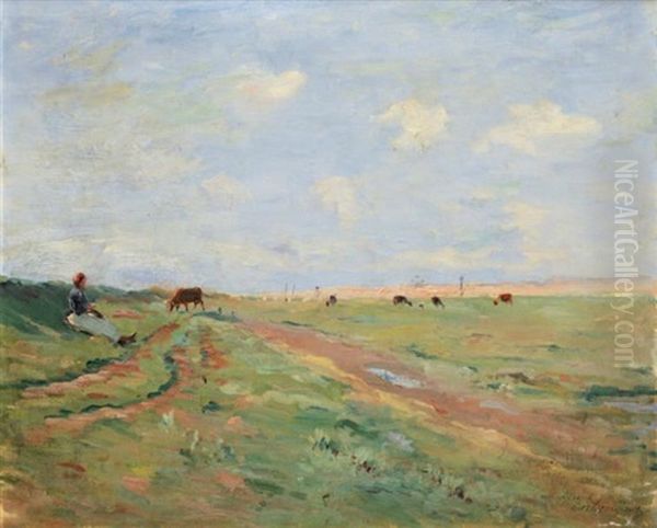 Bergere Et Son Troupeau - view 1