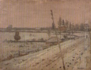 Paysage De Neige by Charles Carlos-Lefebvre