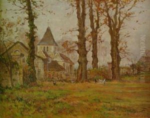 L'eglise Du Village by Mario Cornilleau Raoul Carl-Rosa