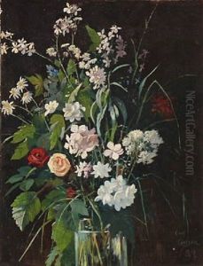 Still Life With Flowers In A Vase by Carl Carlsen