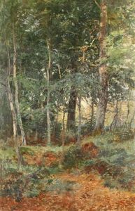 The First Days Of Autumn In A Forest by Carl Carlsen