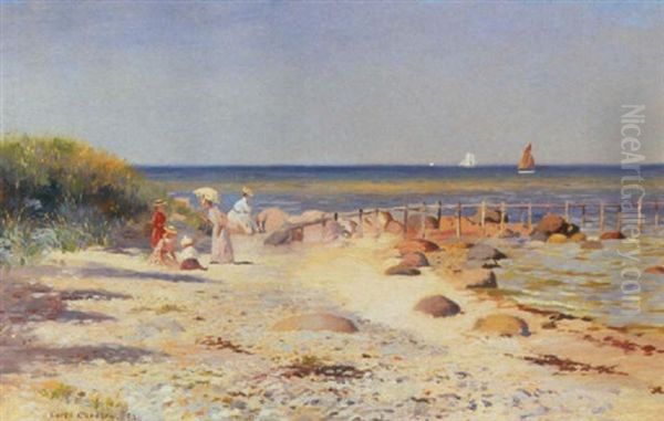 Strandparti Med Unge Kvinder Og Born - view 1
