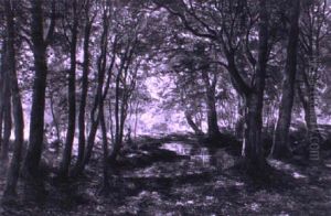 Gathering Wildflowers In The Wood by Carl Carlsen