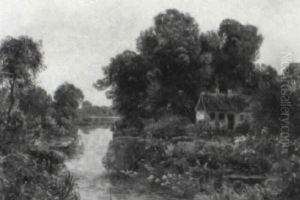 Lille Hus Ved Skovs+, Med Blomstrende Have Og +kander Lille Hus Ved Skovs+, Med Blomstrende Have Og +kander
