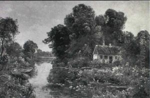Landskab Med Huse Ved Alib by Carl Carlsen