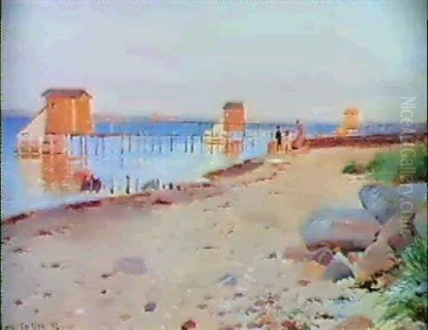 Strandparti Med Badehuse - view 1