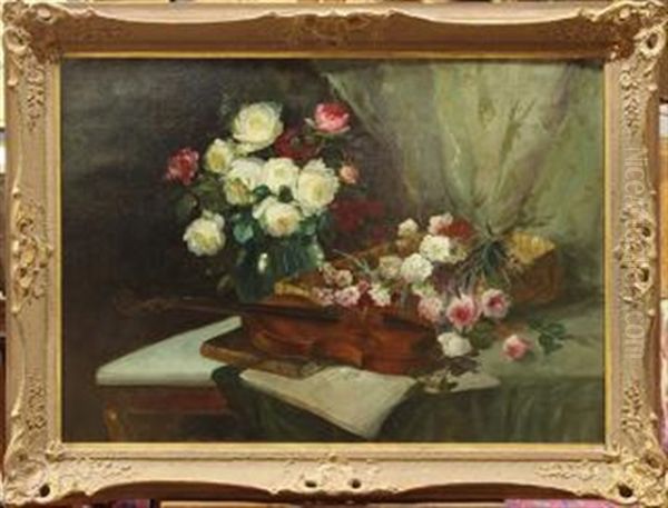 Still Life With Flowers And Violin - view 1