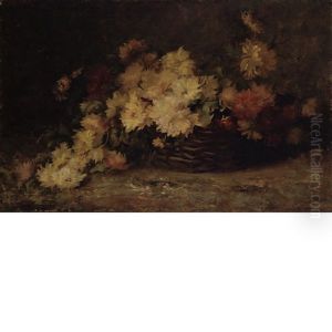 Flowers In A Wicker Basket