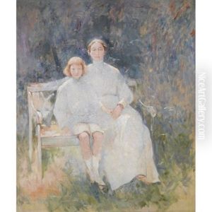 The Artist's Wife And Son, Dines (study) by Emil Carlsen