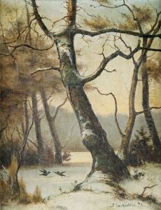 Winter Landscape At Dusk by Emil Carlsen