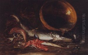 Still Life With Fish And Shrimp by Emil Carlsen
