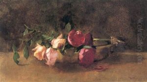 Roses In A Dish by Emil Carlsen