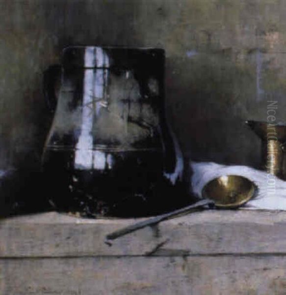 Still Life With Black Jug And Copper Spoon - view 1