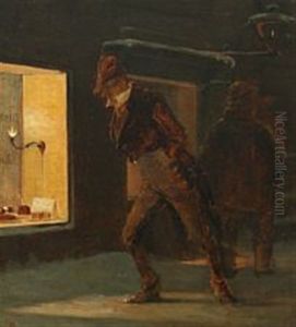 Street Scene, Evening by Conrad Oscar Carlson