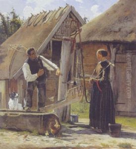 En Passiar Pa Gardspladsen by Conrad Oscar Carlson