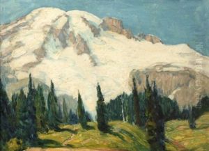 Cedars, Mt. Ranier by John Fabian Carlson