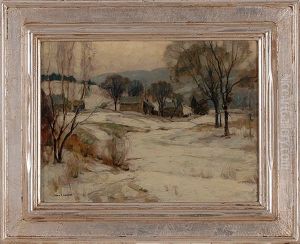 Cabins In Winter by John Fabian Carlson