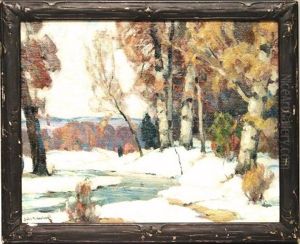 Brookside Beeches by John Fabian Carlson
