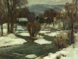 Winter River by John Fabian Carlson