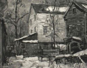 Old Mills In Winter by John Fabian Carlson