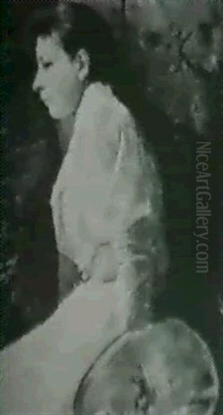 Konstnarinnan Elisabeth Keyser I Rosa Klanning - view 1