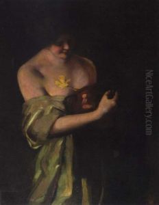 Lady With Daffodil by Florence Carlyle